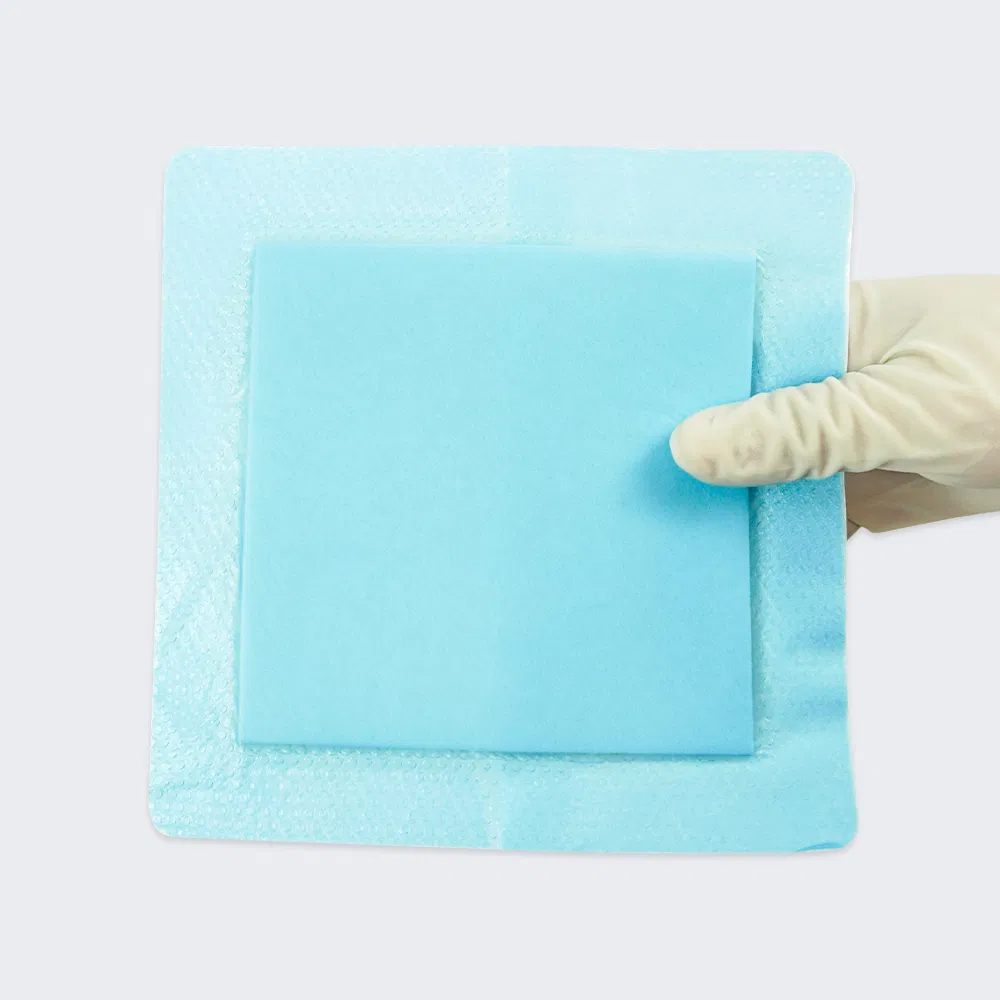 OEM Pressure Ulcer Adhesive Silicone Foam Pads Self-Adhesive Wound Dressings with Borders, 4*4'' 6*6''