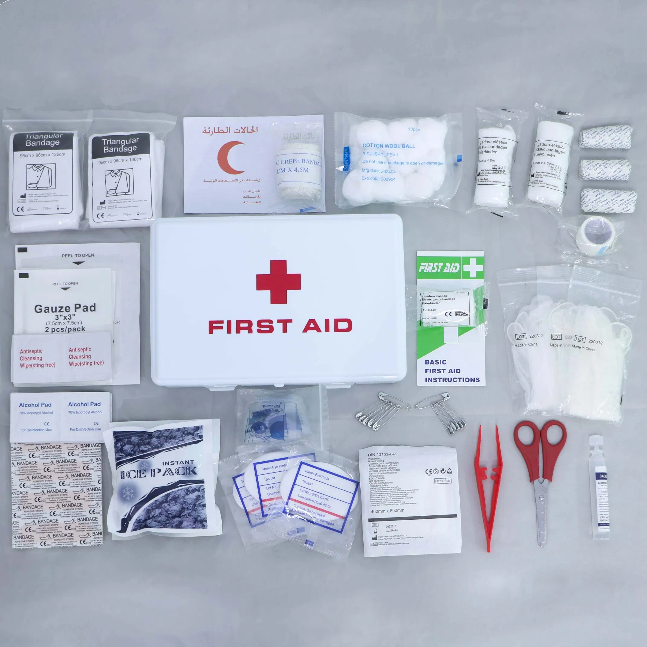 Factory Price Wholesale Complete First Aid Kit Refill Supplies for Cabinet and Workplace