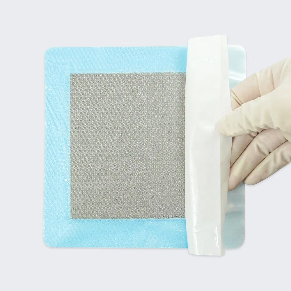 OEM Pressure Ulcer Adhesive Silicone Foam Pads Self-Adhesive Wound Dressings with Borders, 4*4'' 6*6''