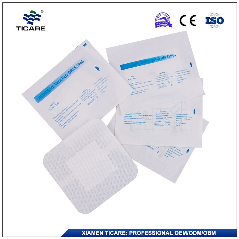 Eo Sterilize Spunlace Non Woven Waterproof Self Adhesive Wound Dressing with Pad