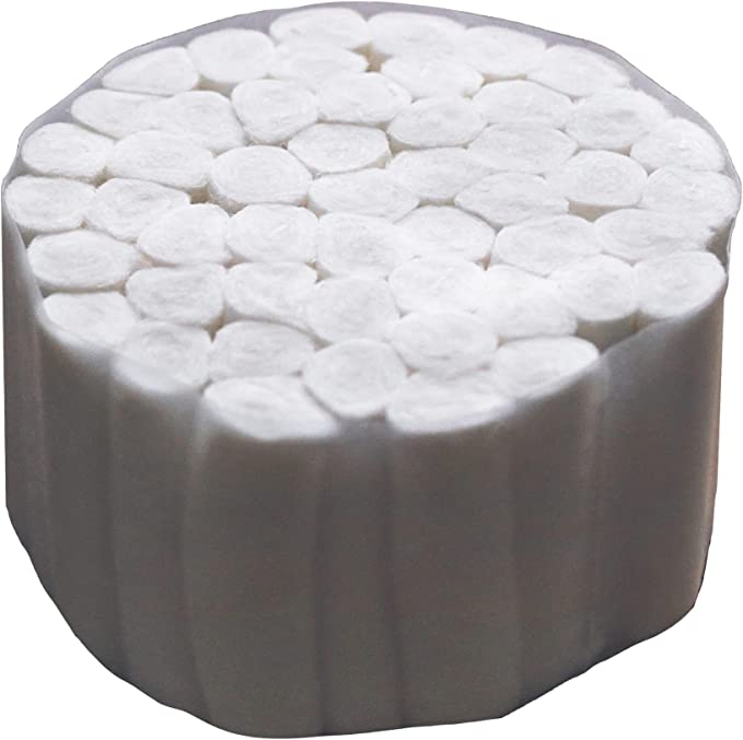 Sucshk Non-Sterile Dentists Rolled Cotton Ball Rolled Nose Plugs Dental Gauze Rolls
