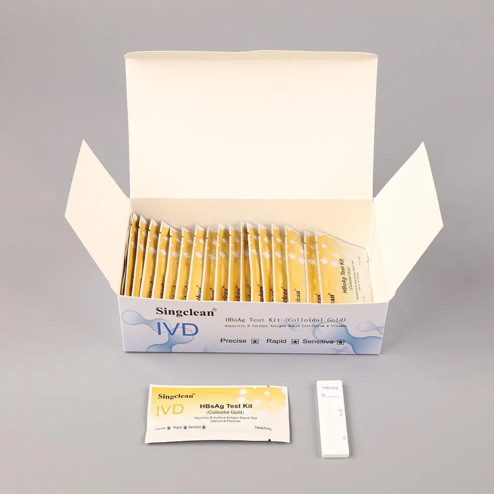 Singclean HBV Hepatitis B Hbsag Test Strips Kit for HBV Infection Rapid Test Kit Combo