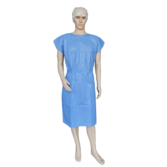 Maker Xs-4XL Non Sterile Operating Comfortable Antistatic Isolation Liquid-Resistant Disposable Surgical Isolation Hospital Gown with Short Sleeves