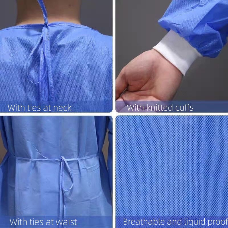 CE Approved Non Sterilized Long Sleeves PP Isolation Gown/Visit Gown/Visitor Gown