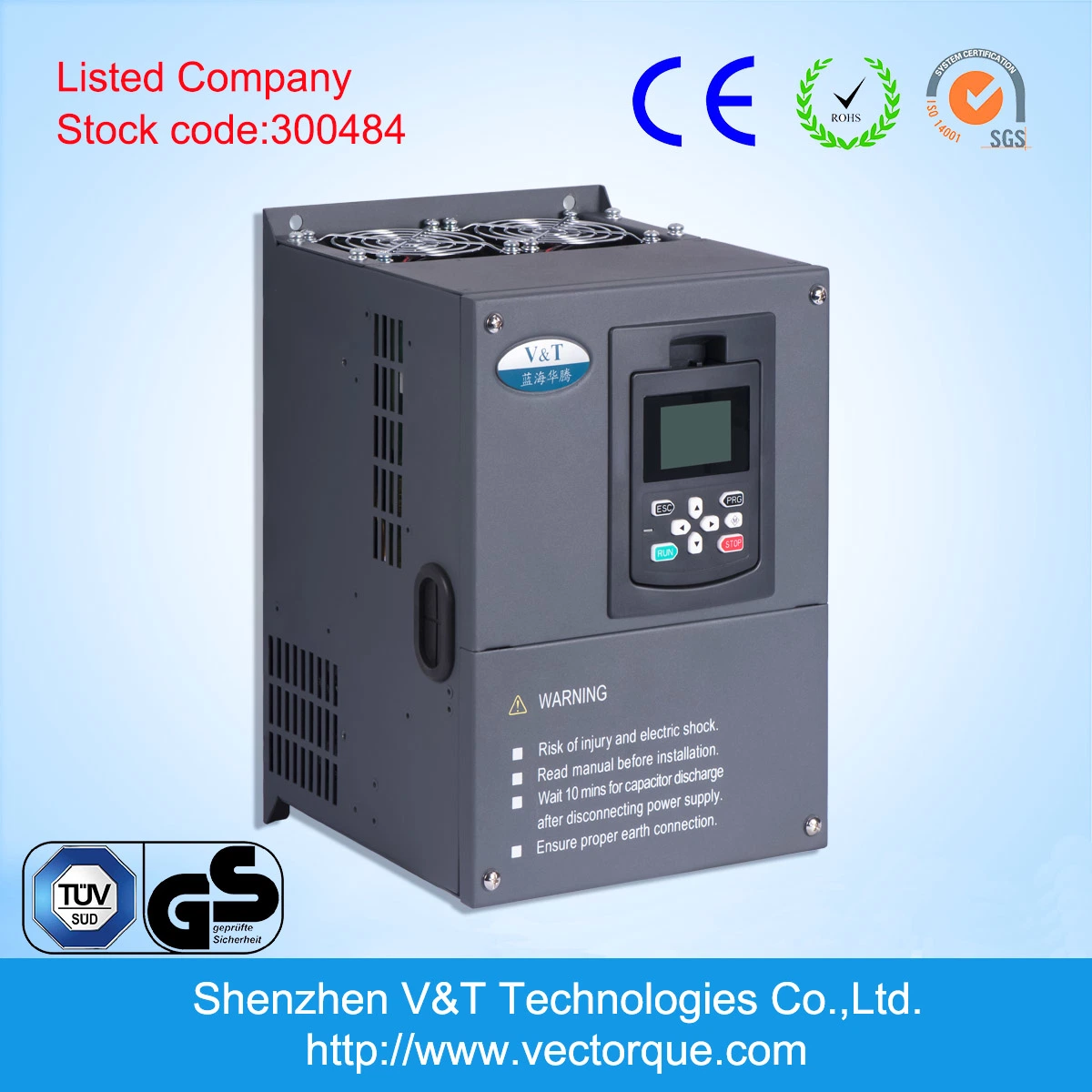 V&T V9 250kw High Precision Strong Torque Low Voltage Control VFD