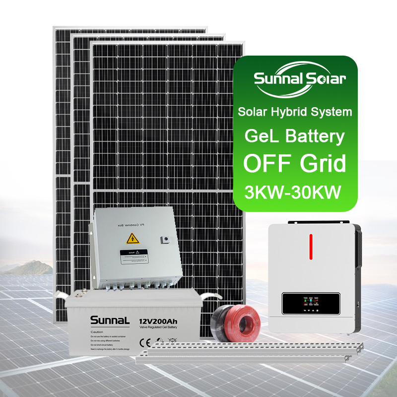 5000 Watt 10000 Watt 20000 Watt Full Whole House Monocrystalline Solar Panel Powered Electrical System for Home 10kw Kit