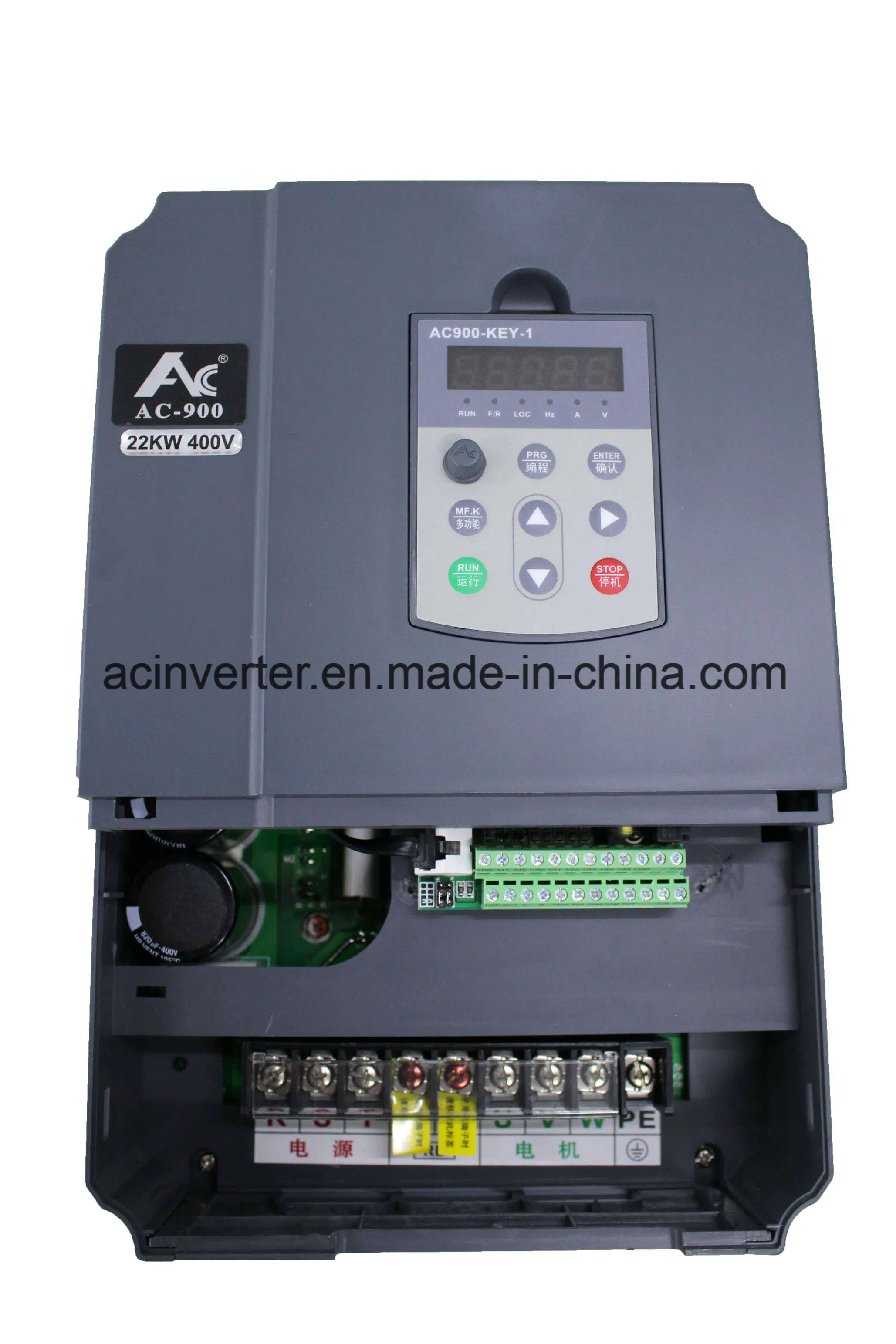 High Voltage Power Inverter Input 380V 400V AC Variable Frequency Drive VFD 3pH 55kw for Industrial Appliance (AC9004T37G)