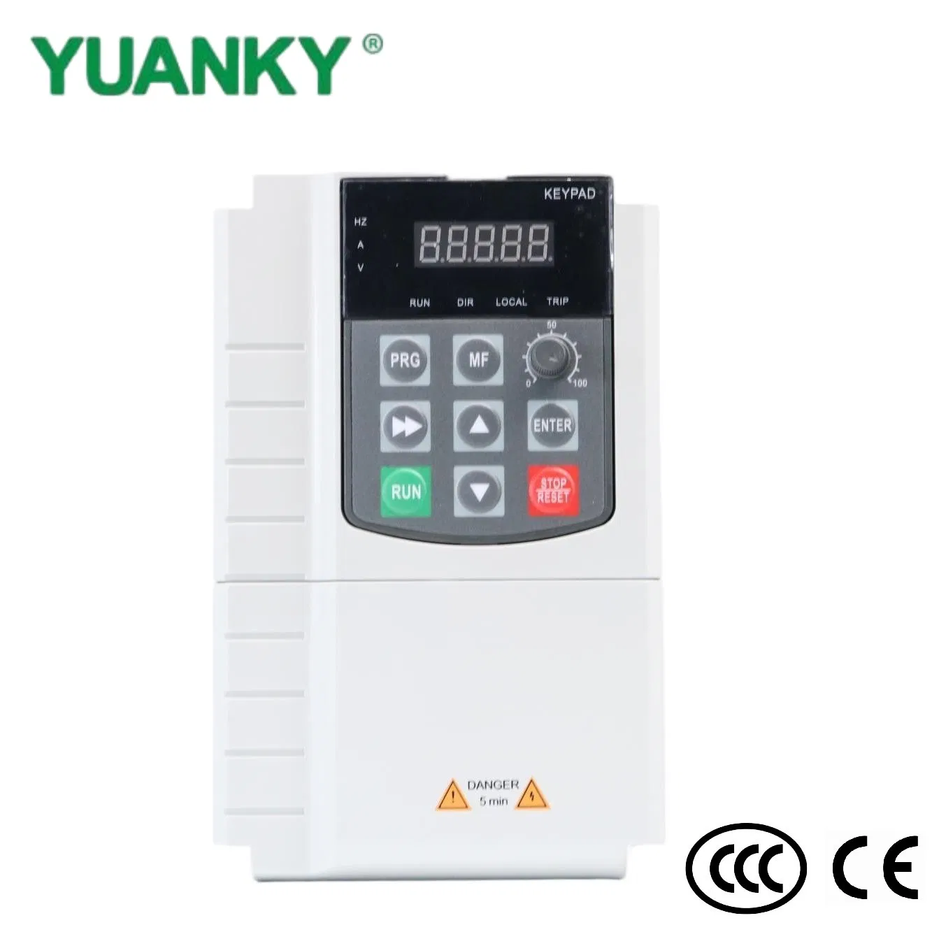 YUANKY S100 Series Variable Frequency Drive, 220V/380V 50/60Hz AC Single-Phase/Three-Phase Frequency Converter, 0.75kW-200kW Motor Control VFD