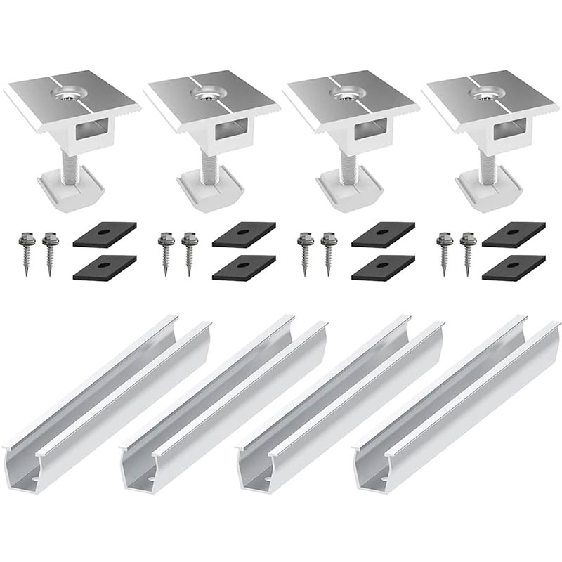 Roofing Sheet Solar Mounting Modules Rails Clamps Hooks Kit