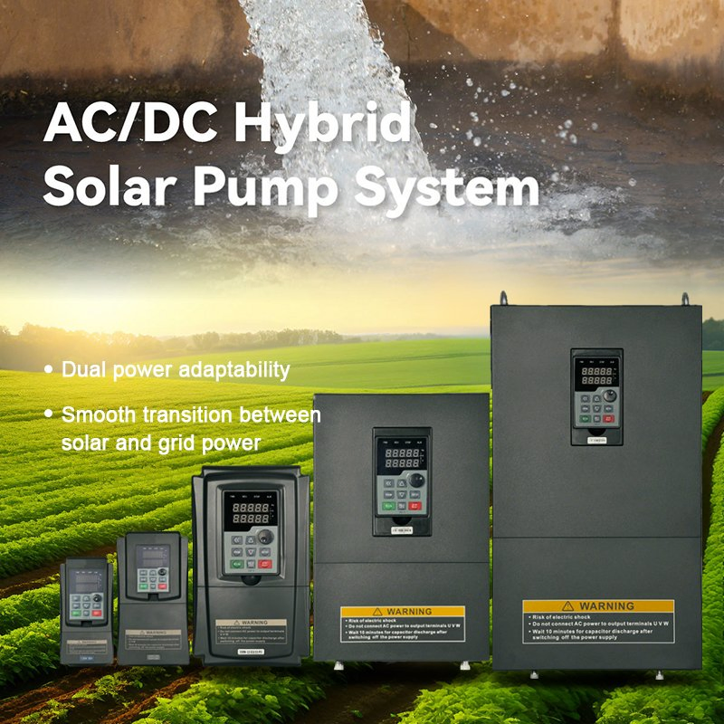 Sc500 Hybrid Solar Water Pump Inverter 0.75kw to 11kw MPPT VFD AC DC Input for Irrigation Submersible Pump Solar Pumping System