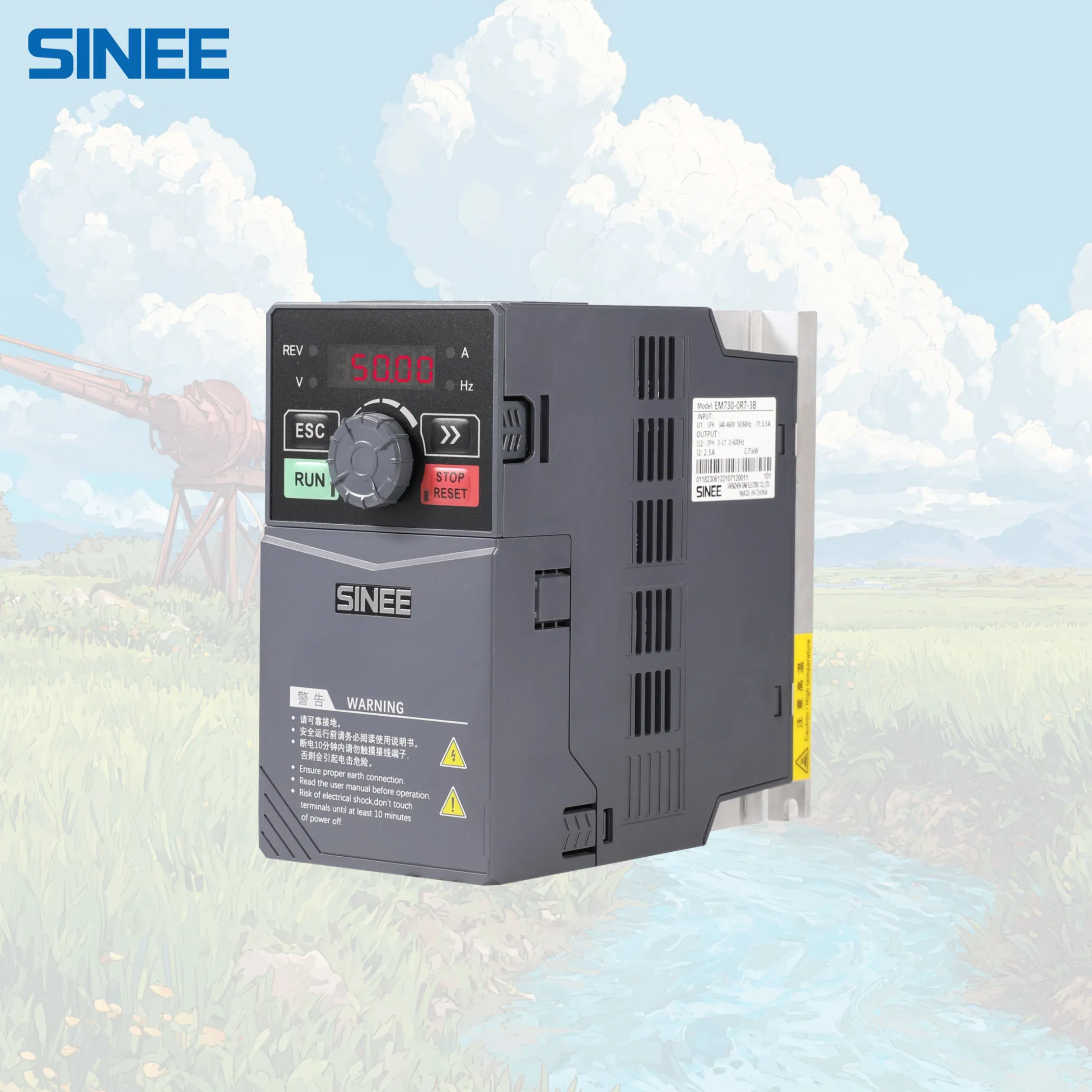 7.5kw Three Phase DC/AC Input to AC Solar Pool Pumping VFD Inverter Variable Frequency Drive for Submersible Surface Pump
