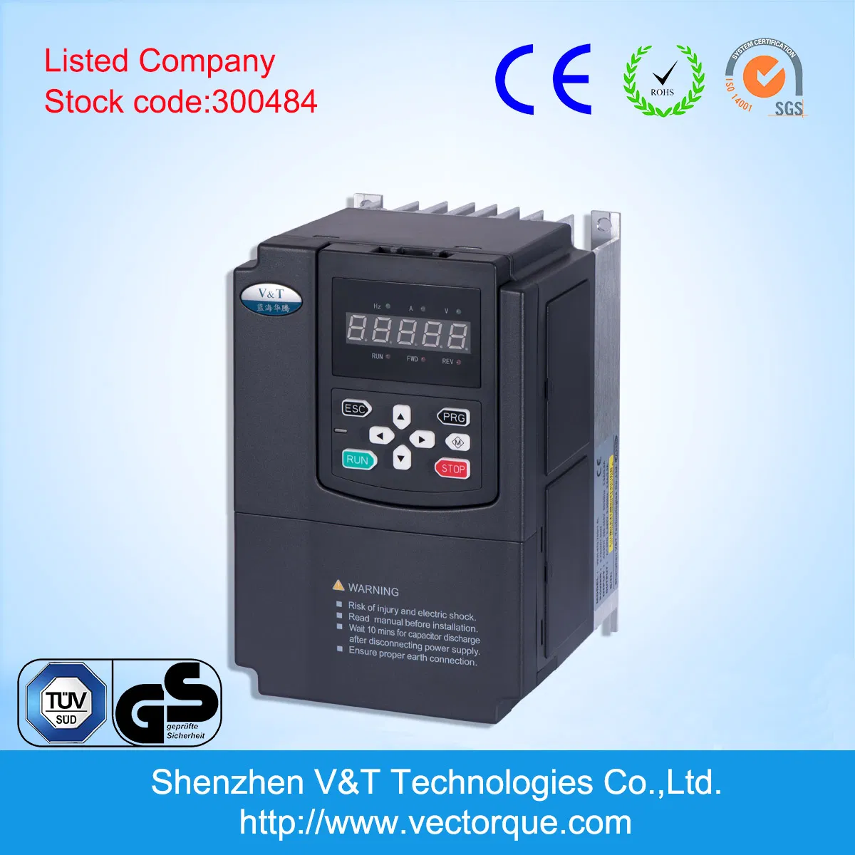 V&T V9 250kw High Precision Strong Torque Low Voltage Control VFD