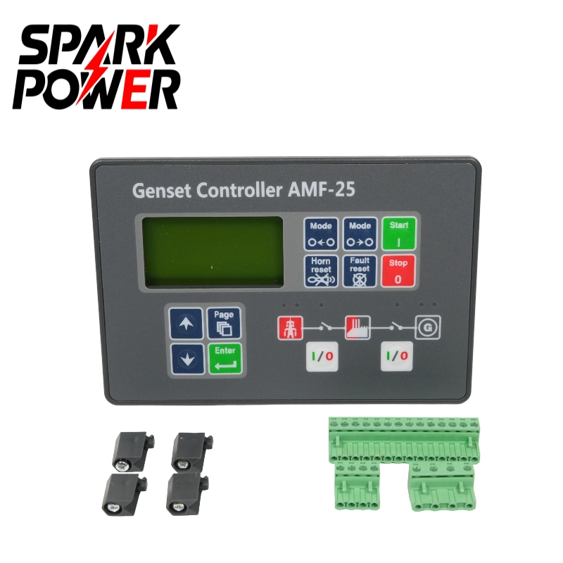 Amf25 LCD Display Genset Control Unit with 7 in/7 out and True RMS Measurement