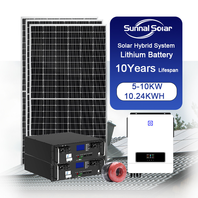 48 Volt 3 Phase 1kw 2kw 3 Kw 5kw 6 Kw 7kw 8kw Hybrid MPPT Solar Power Energy Backup System Kit off Grid