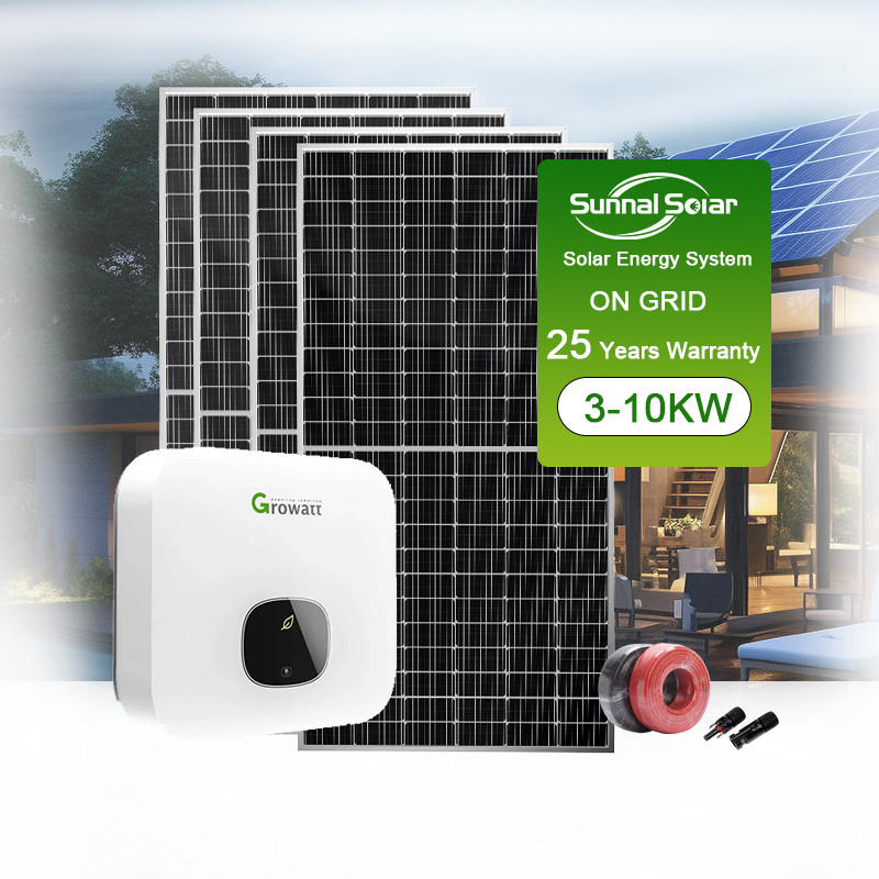 Growatt Solar 5kw Power System Kit Panel Energia Placa Solar PARA Casa 3kw 5kw 10kw for House