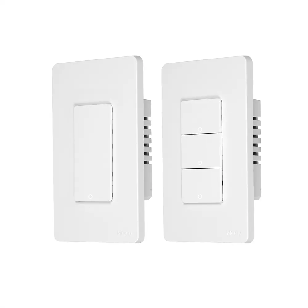 Wholesale MOES Tuya WiFi Smart Switch US Version 1-4 Gang Outgoing Ground Neutral Wire App Remote Control Work With Alexa Google Home Manufacturer, Suppliers