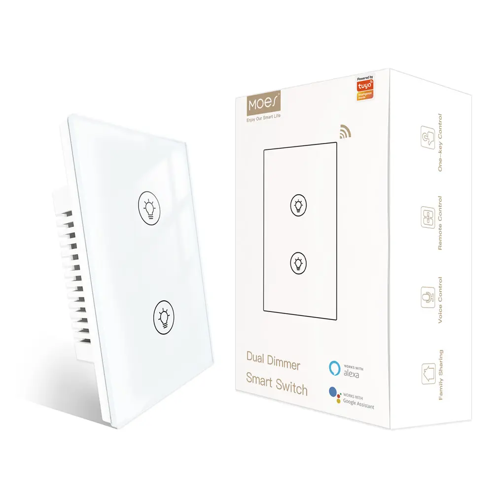 China MOES WiFi Multi-gang Smart Light Dimmer Switch Manufacturers, Suppliers
