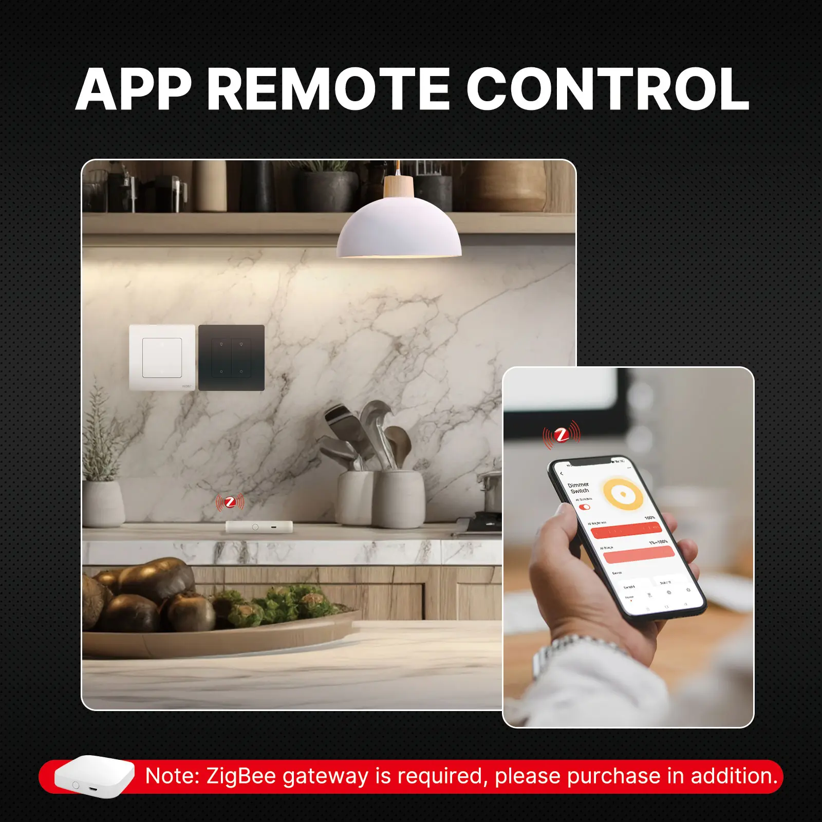 Wholesale MOES Star Ring ZigBee Smart Dimmer Switch Manufacturer, Factories
