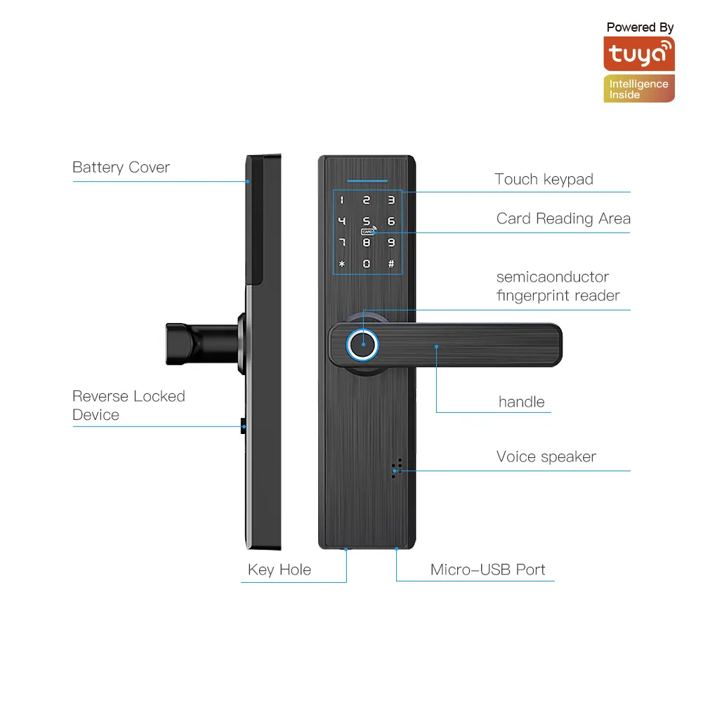 China WiFi Multiple Unlocking Fingerprint Lock, Security Intelligent Lock Factories, Factory