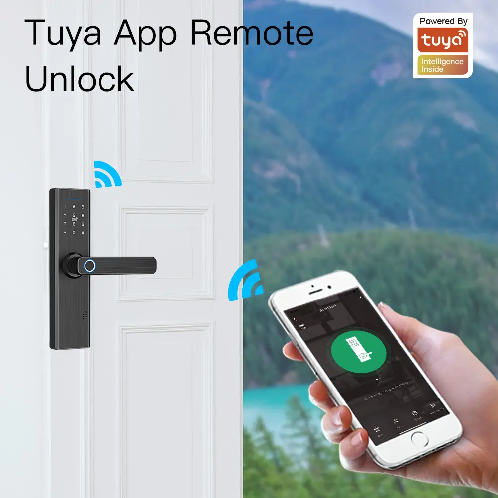China WiFi Multiple Unlocking Fingerprint Lock, Security Intelligent Lock Factories, Factory