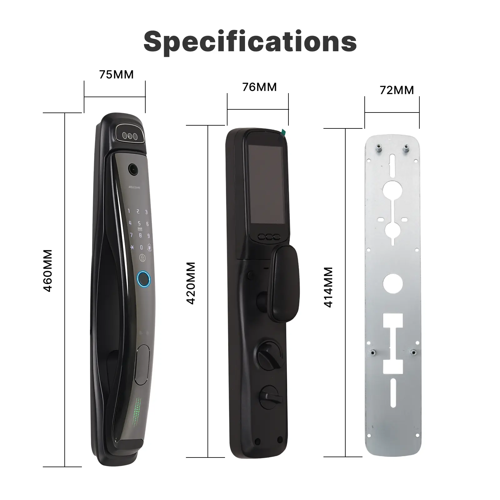 China WiFi Smart Securtiy Door Lock 3D Face Recognition 1MP Camera Manufacturers, Suppliers