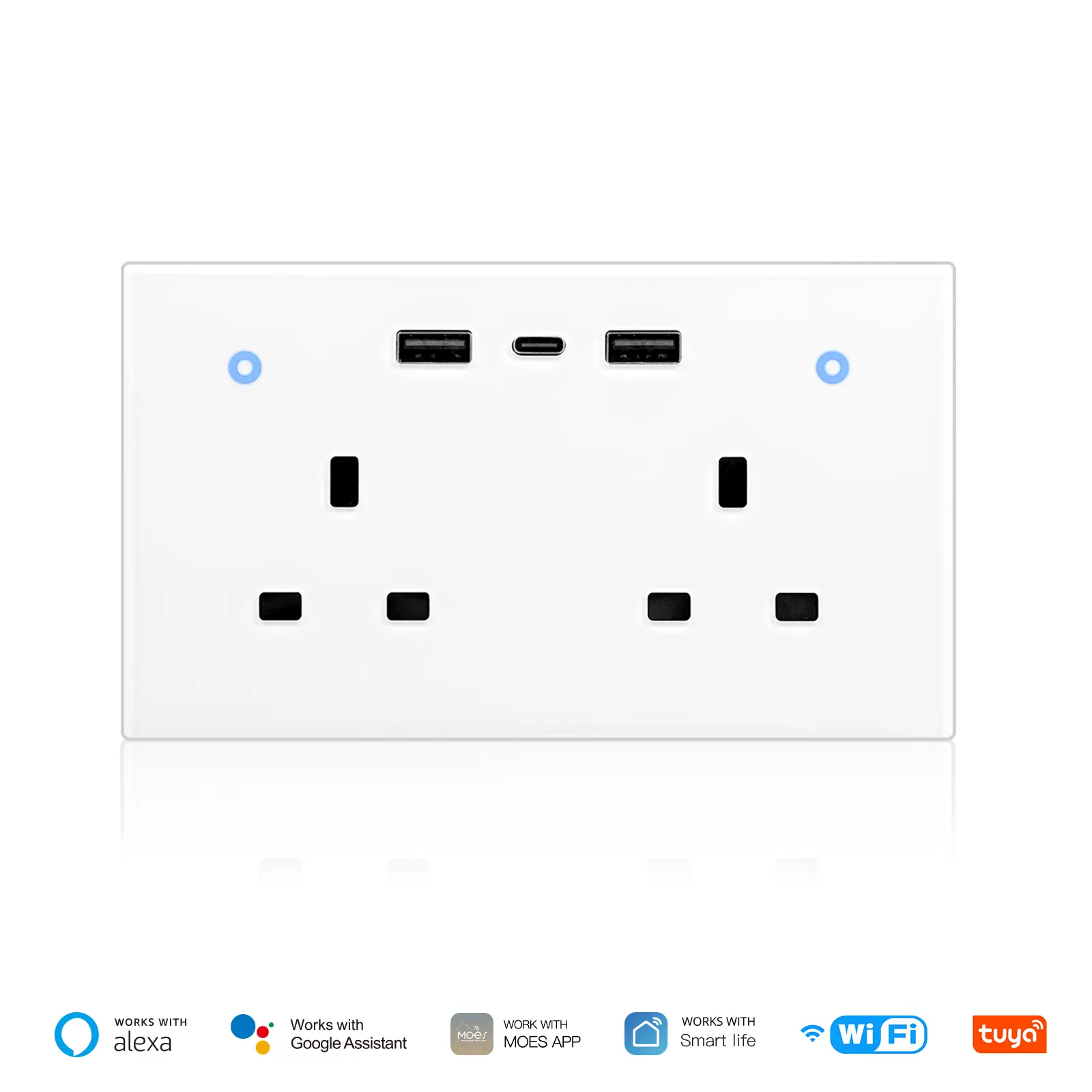 China WiFi  Wall Socket UK Outlet 13A Switch USB Type C Manufacturer, Factories