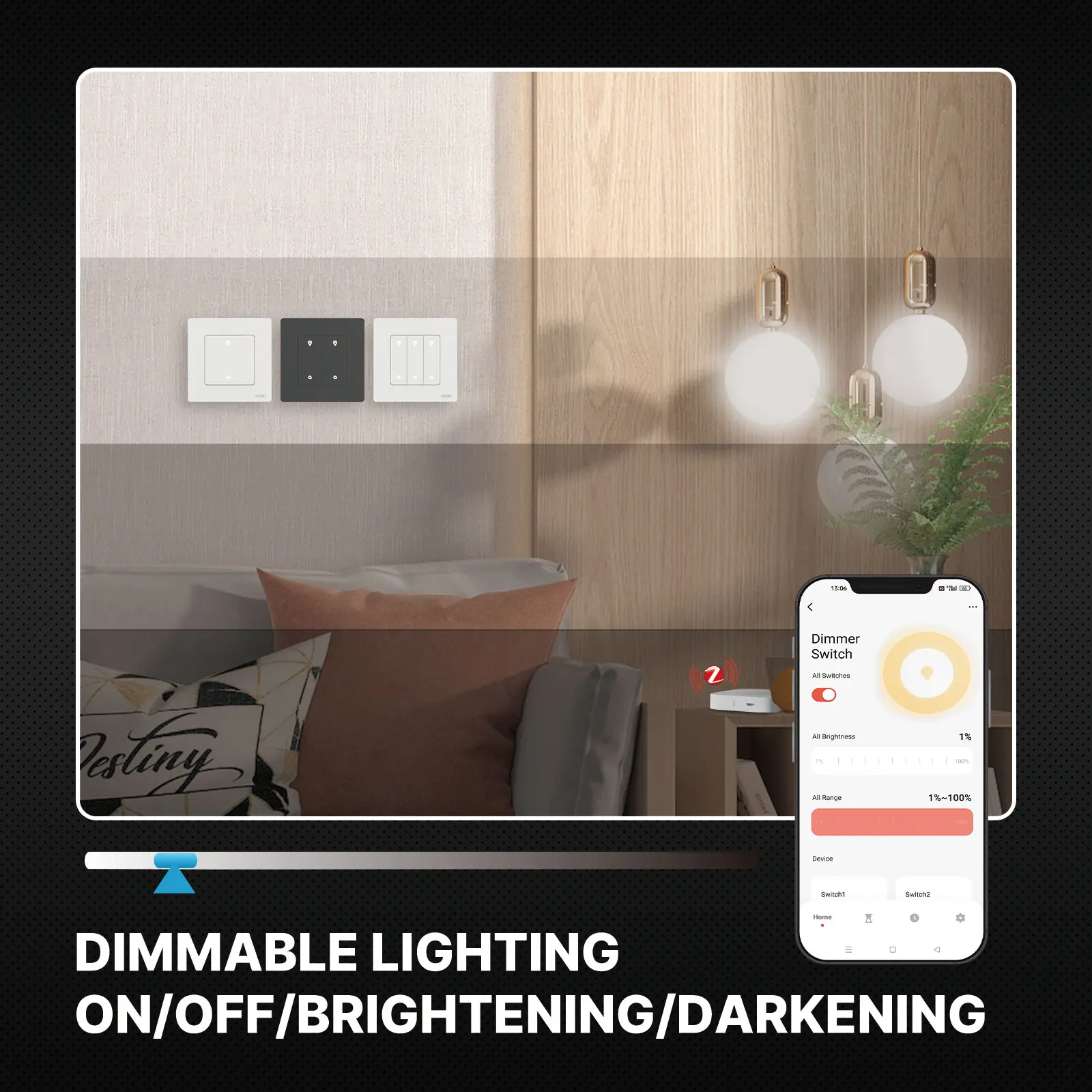 Wholesale MOES Star Ring ZigBee Smart Dimmer Switch Manufacturer, Factories