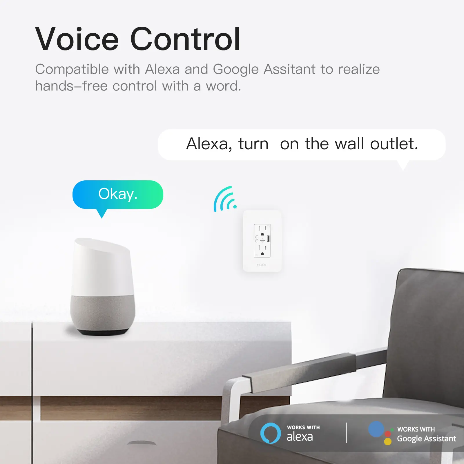 Wholesale WiFi Smart Wall Socket with Type C And USB Outlet Supplier, Suppliers