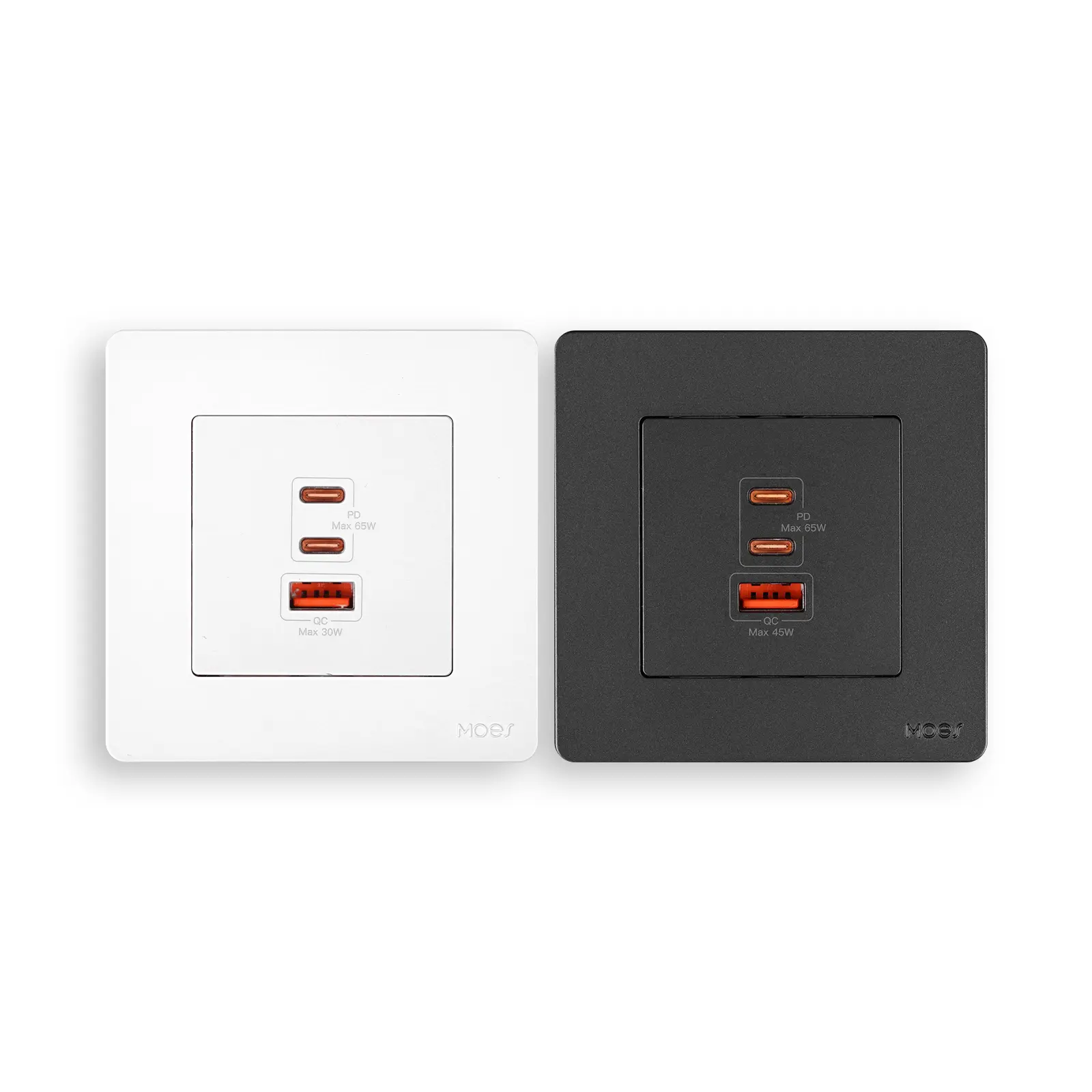 China MOES Star Ring Series 65W Fast Charging PD3.0 Wall Electrical Outlet Charger GaN Socket 3 Ports Type C USB a OverTemp Protection Manufacturer, Suppliers