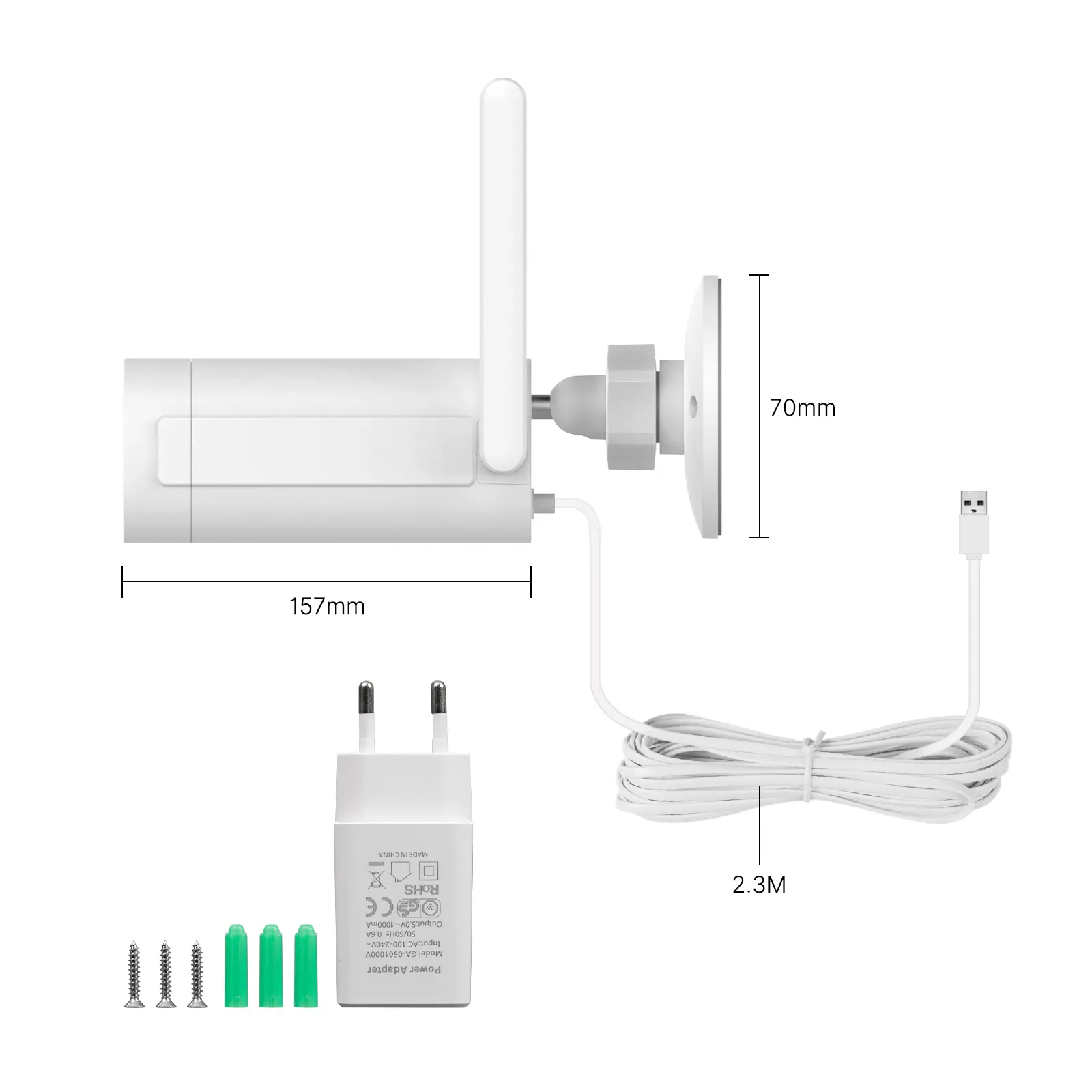 Wholesale MOES WiFi  Smart Outdoor Camera HD 3MP Sound Motion Detection Manufacturers, Supplier