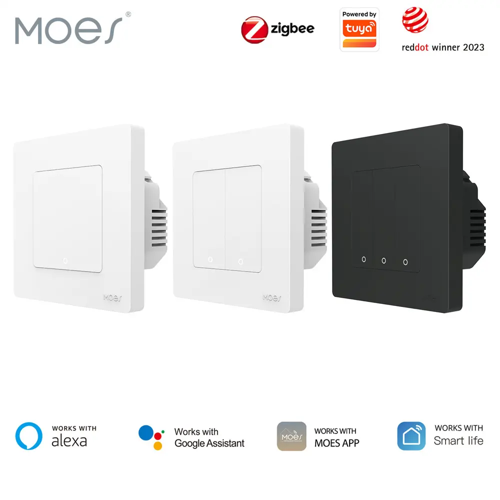 Wholesale MOES New Star Ring Series Tuya Smart ZigBee3.0 Push Button Switch Manufacturers, Suppliers