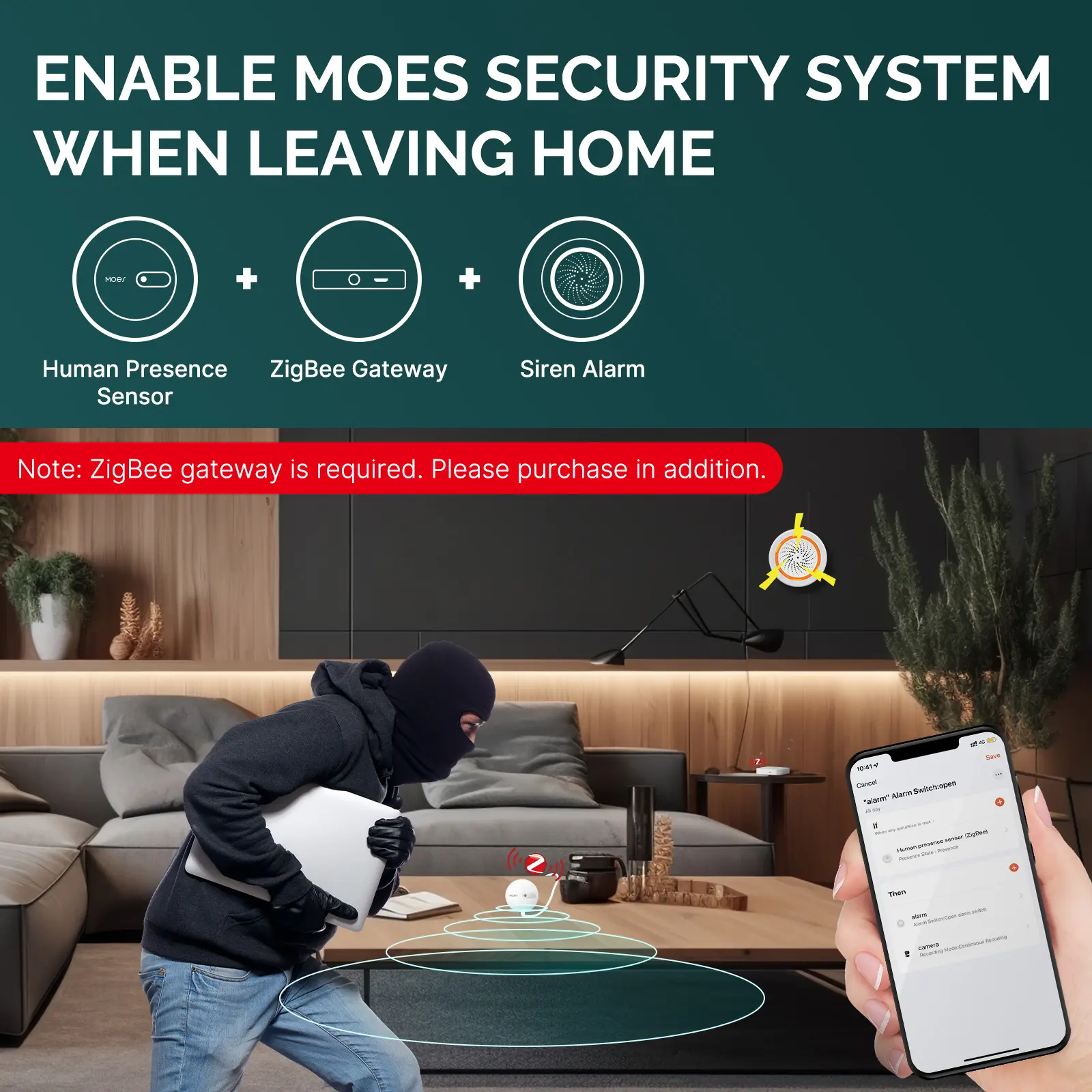 Wholesale MOES ZigBee Human Presence Sensor Detector Radar Wave Detection Sensor Manufacturer, Factory
