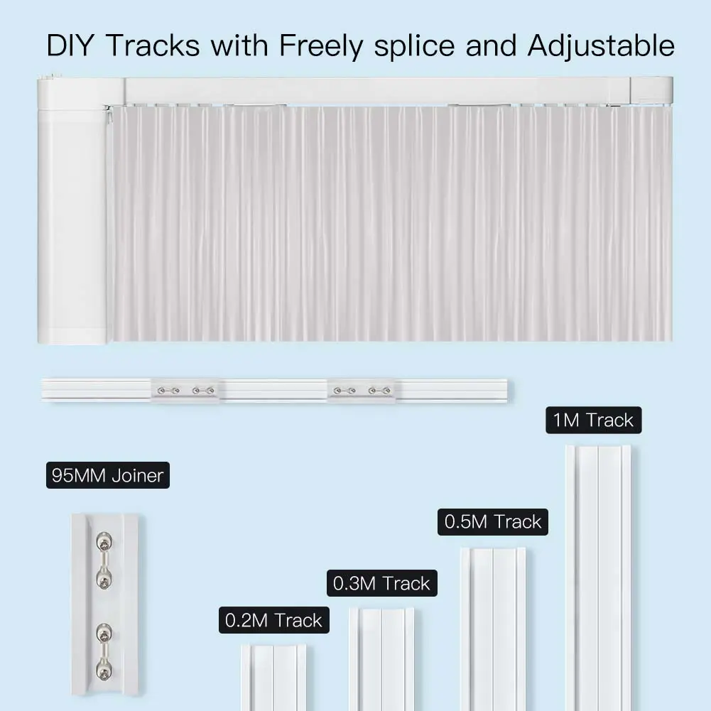 Wholesale MOES Smart WiFi DIY Electric Motorised Spicing Curtain Tracks System Supplier, Suppliers