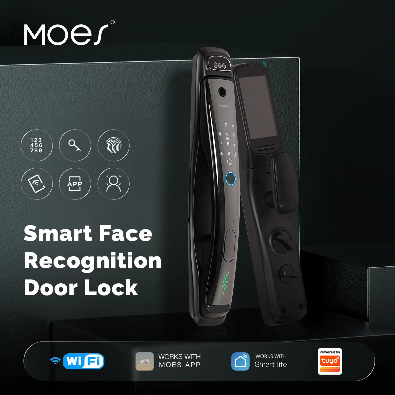 China WiFi Smart Securtiy Door Lock 3D Face Recognition 1MP Camera Manufacturers, Suppliers