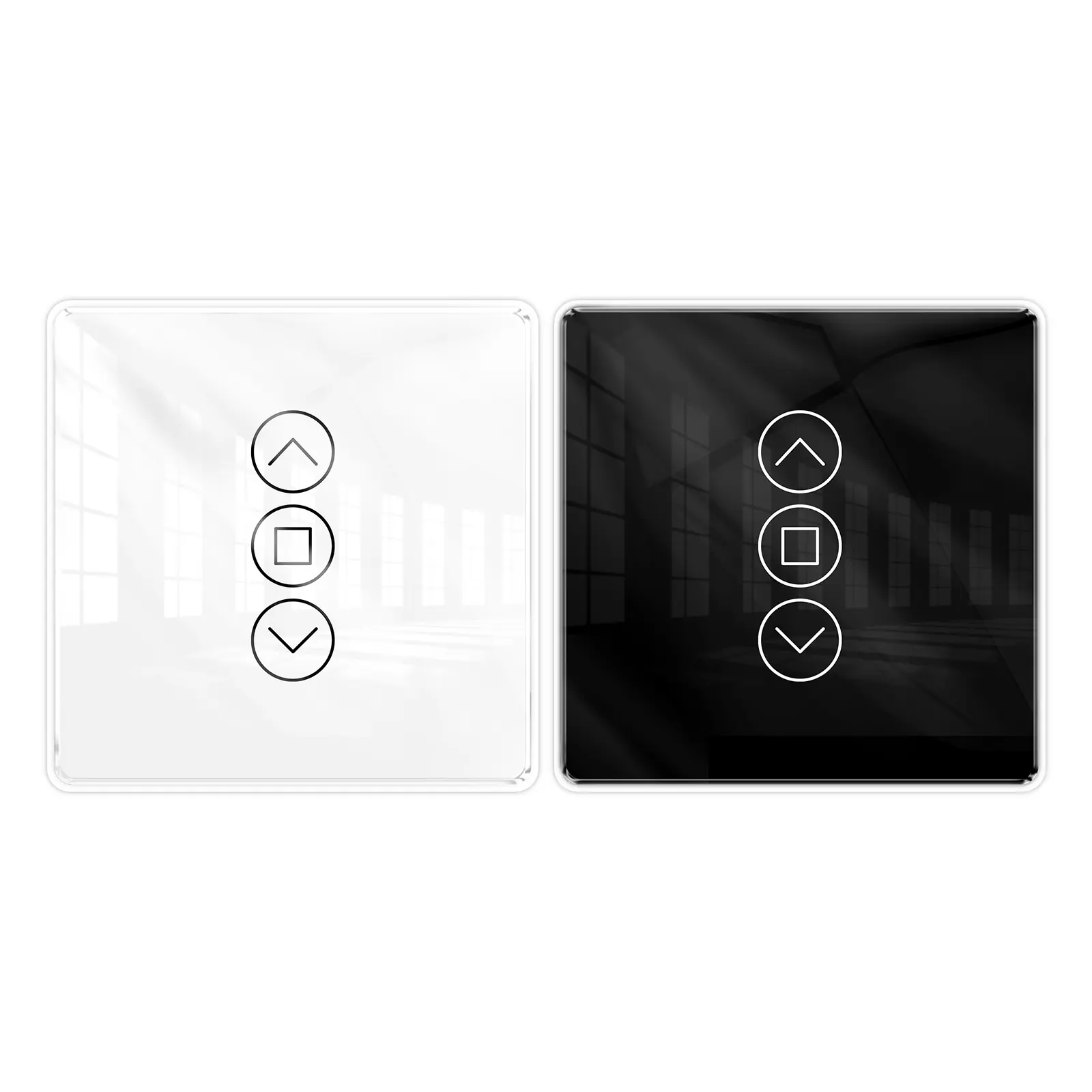 Wholesale WiFi RF433 Smart 2.5D Arc Glass Touch Panel Curtain Switch Supplier, Factories