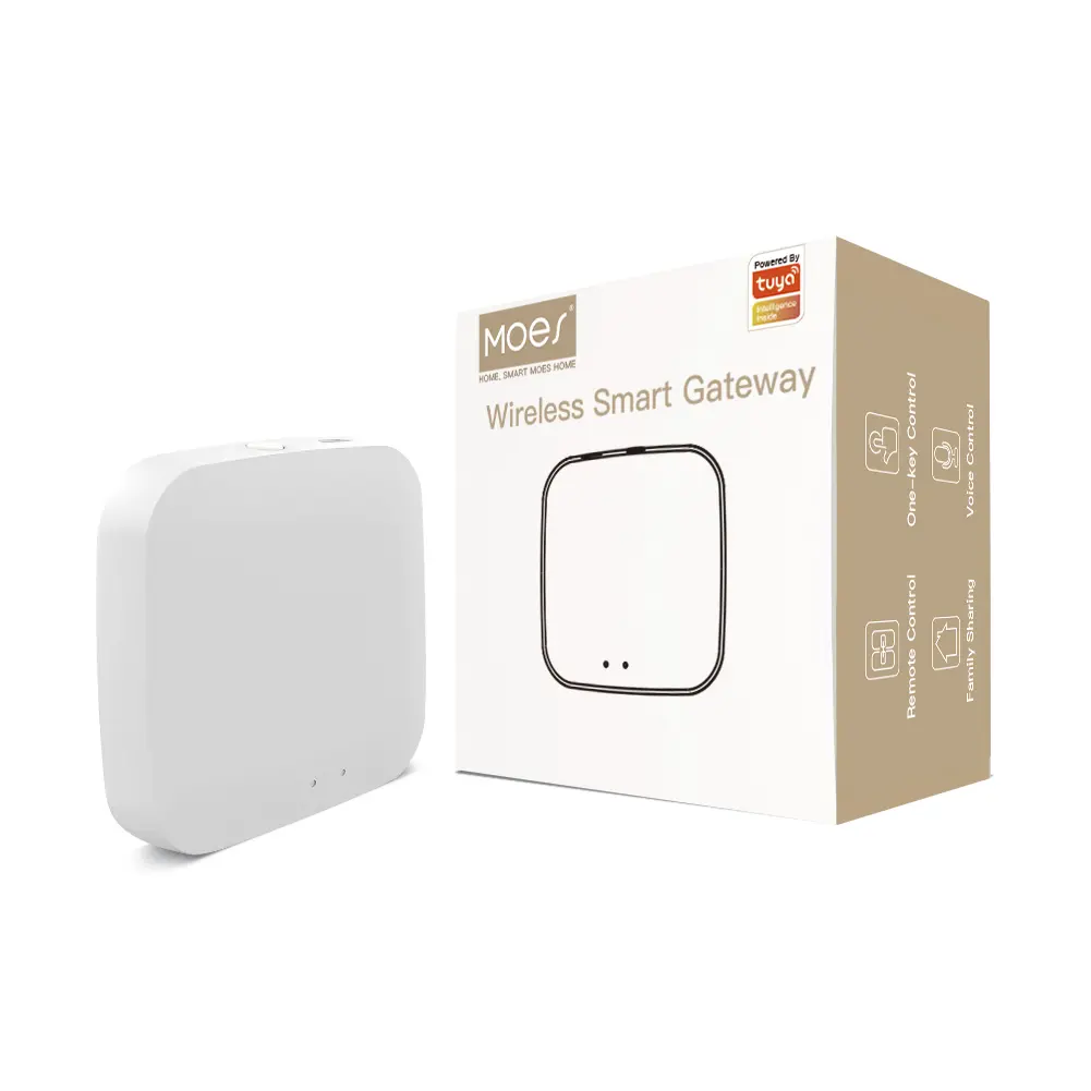China MOES Tuya Smart Wired Multi-mode Gateway ZigBee WiFi Bluetooth Mesh Supplier, Factories