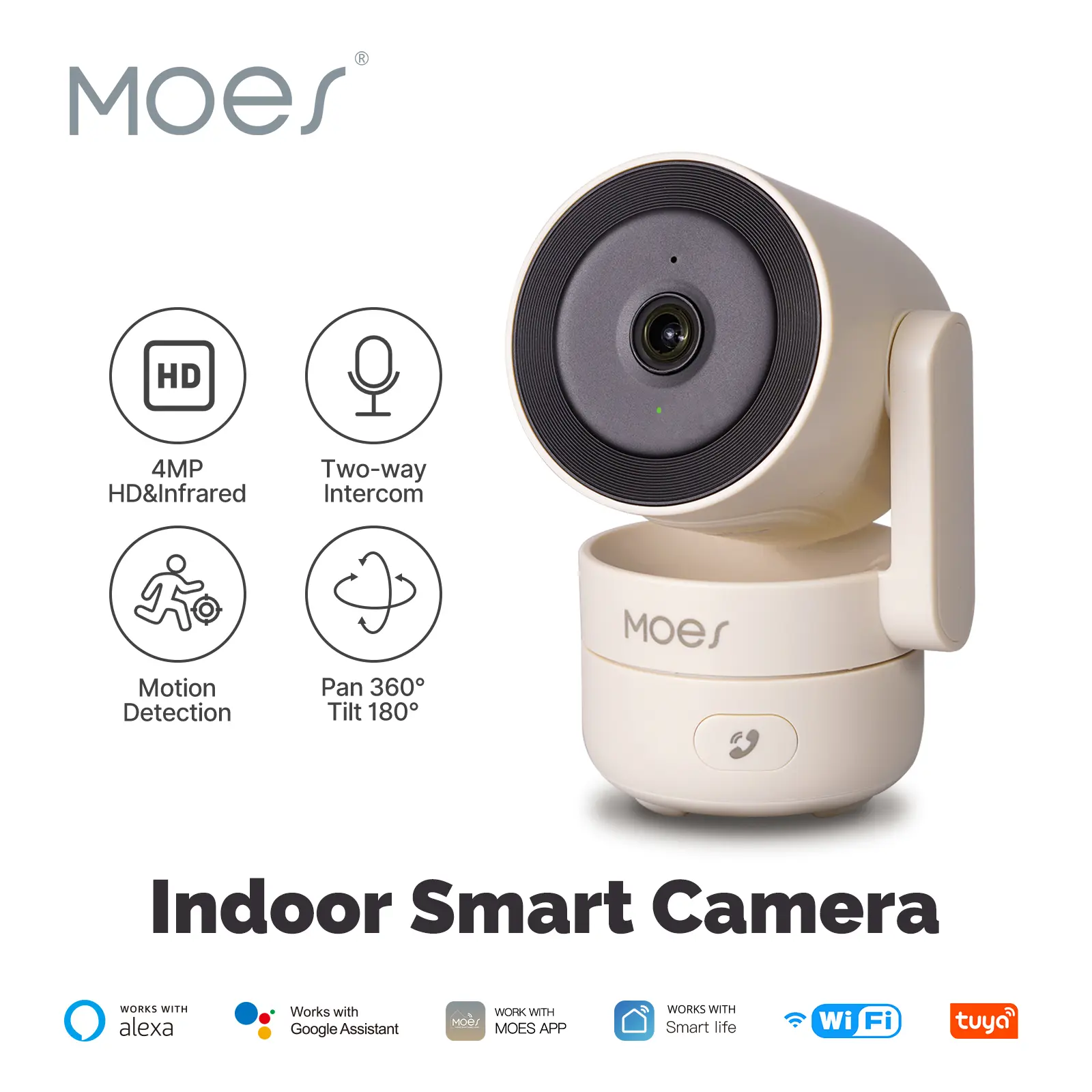 China WiFi Indoor Smart Camera 4MP HD Night Vision Detection Monitor Supplier, Factories