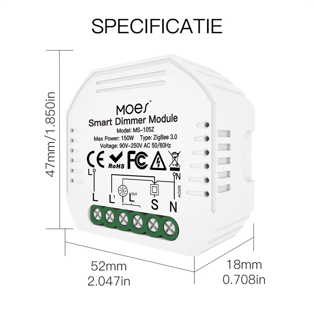 China Moes Tuya ZigBee 3.0 Smart Dimmer Switch Relay Module Supplier, Factory