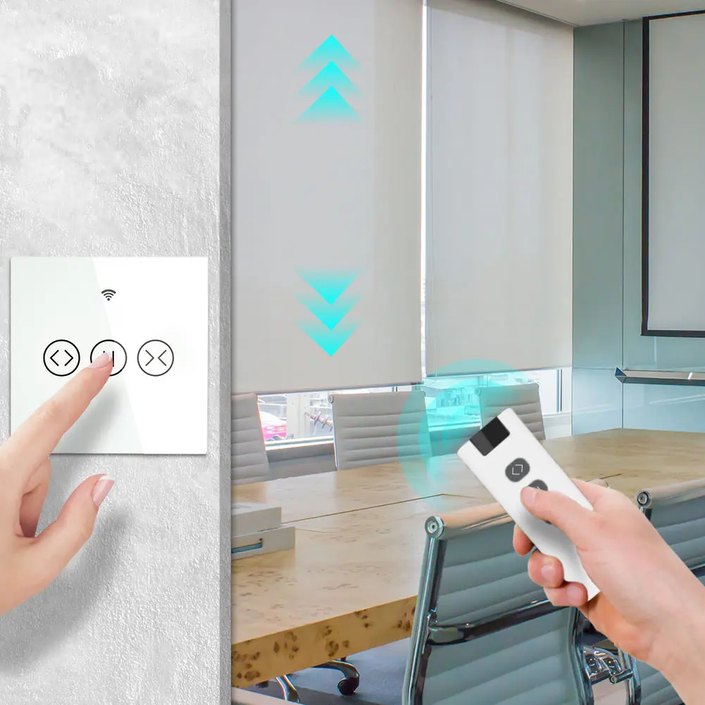 China Moes WiFi RF433 Bluetooth Smart Touch Panel Curtains Switch Factories, Factory