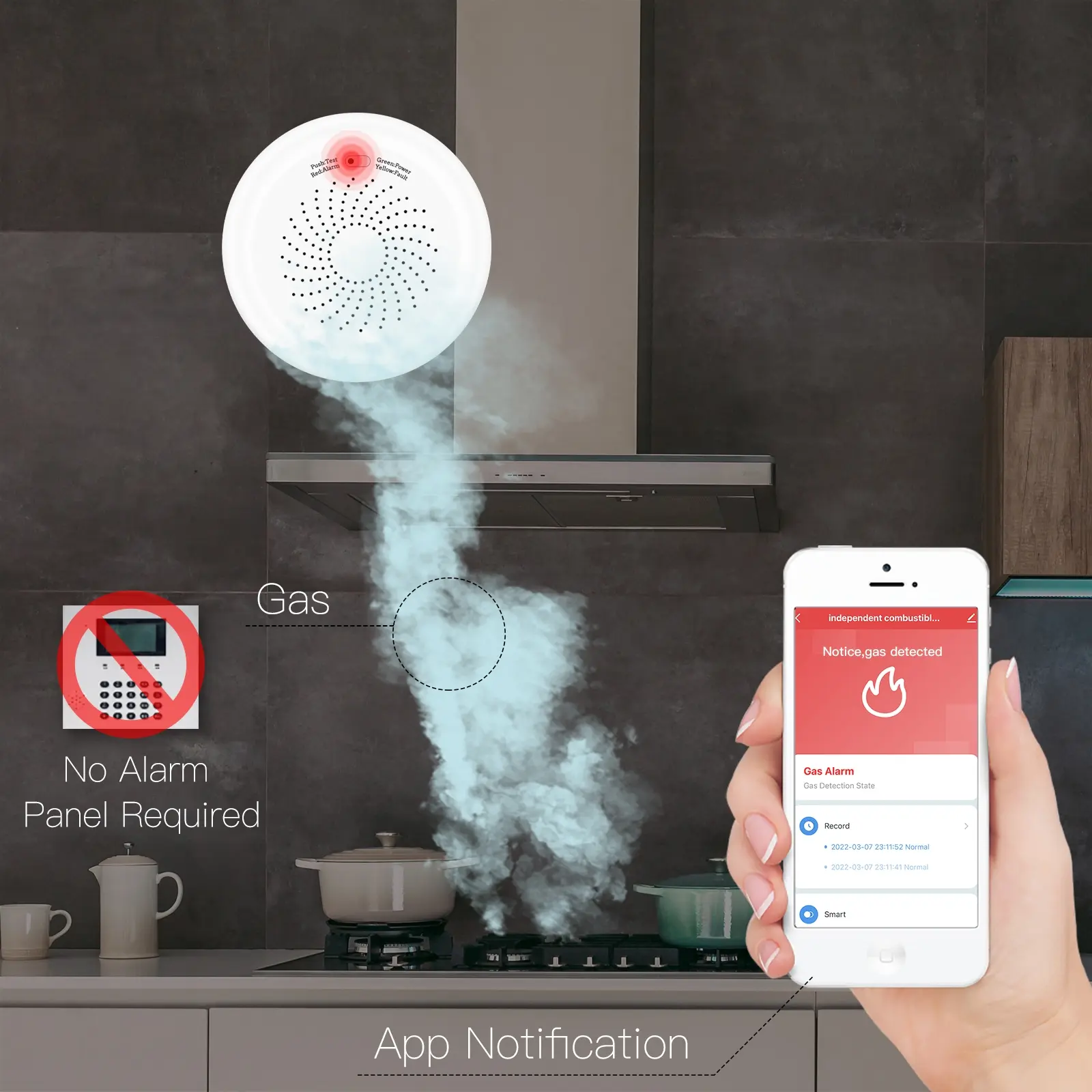 China ZigBee Gas Leakage Detector Flammable Gas Detector Combustible Sensor Tuya Smart Home Security Alarm System Smart Life Alexa Manufacturers, Supplier