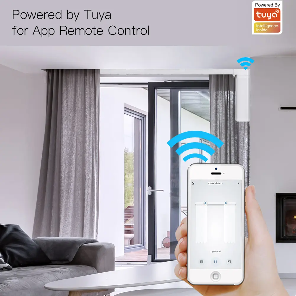 Wholesale MOES Smart WiFi DIY Electric Motorised Spicing Curtain Tracks System Supplier, Suppliers