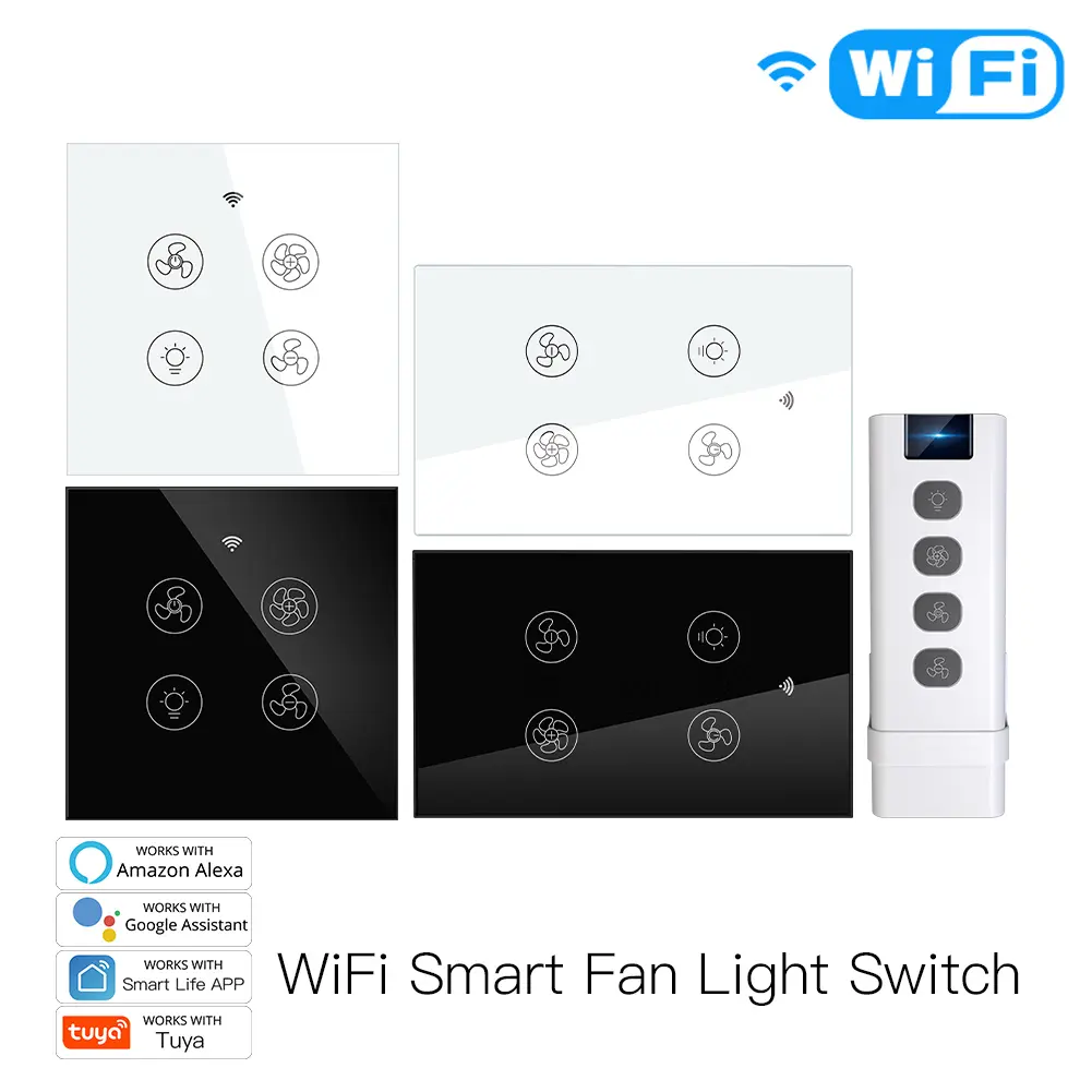 Wholesale WiFi RF Smart Ceiling Fan Light Way Muilti-Control Association Switch Factories, Factory