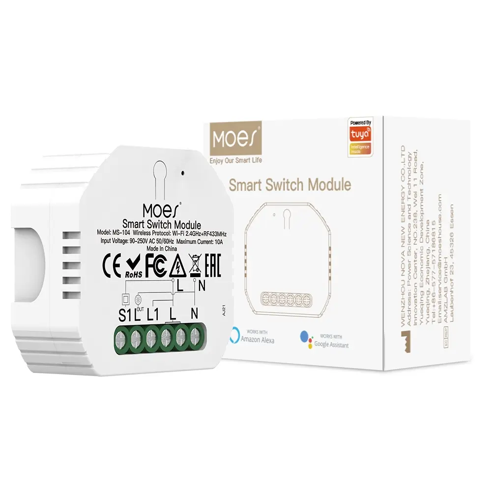 Wholesale Moes Mini DIY WiFi and RF433 Smart Light Switch Module Manufacturer, Manufacturers