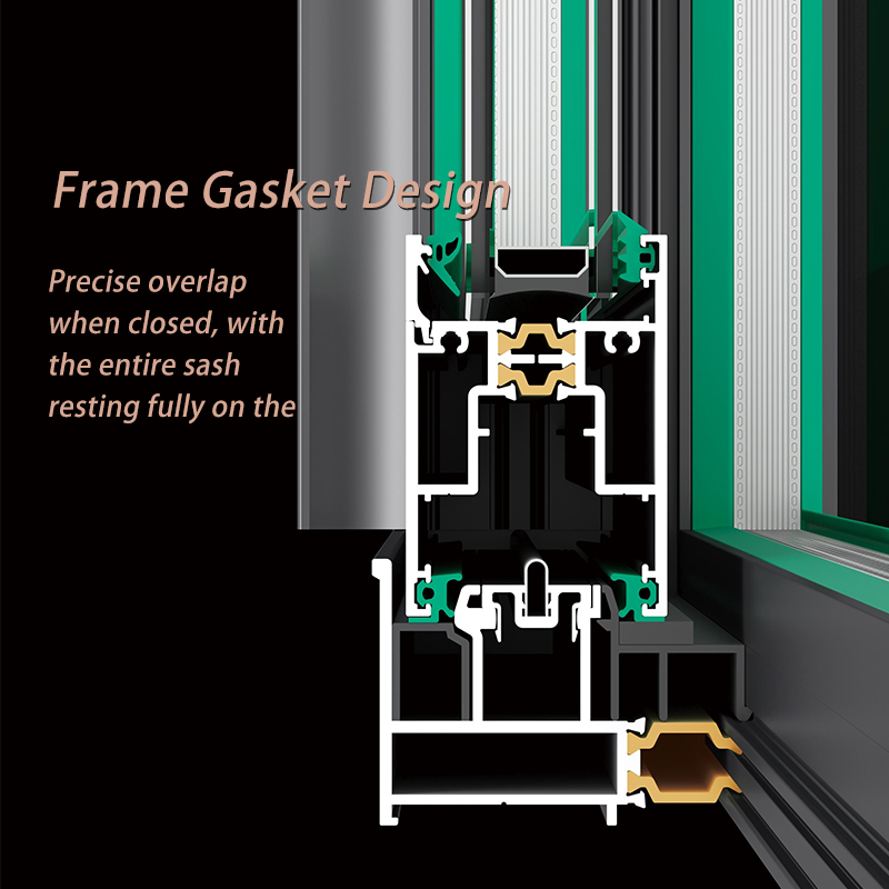 OUNA Hot Selling Thermal Insulated Customized Double Layered Tempered Glass Aluminum Lift Sliding Bedroom Door