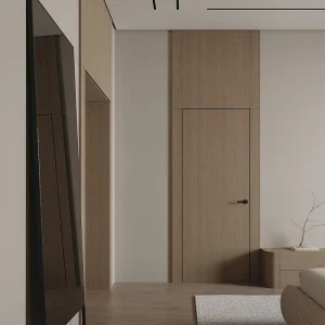 Safe Aluminum Wood Door