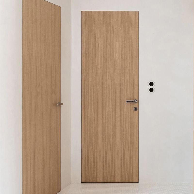 OUNA Easy Clean Aluminum Wood Door With Smooth Surface Ideal for Modern Homes Maintenance Free and Long Lasting Beauty