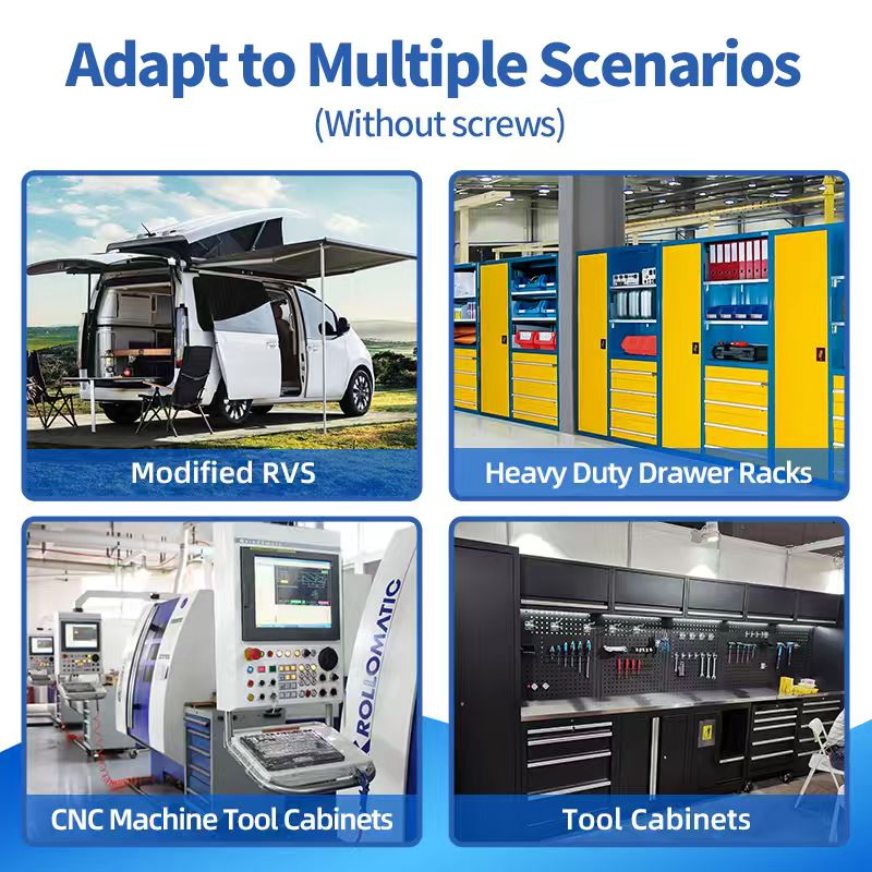 53mm Side Mount Full Extension Heavy Duty Drawer Slides