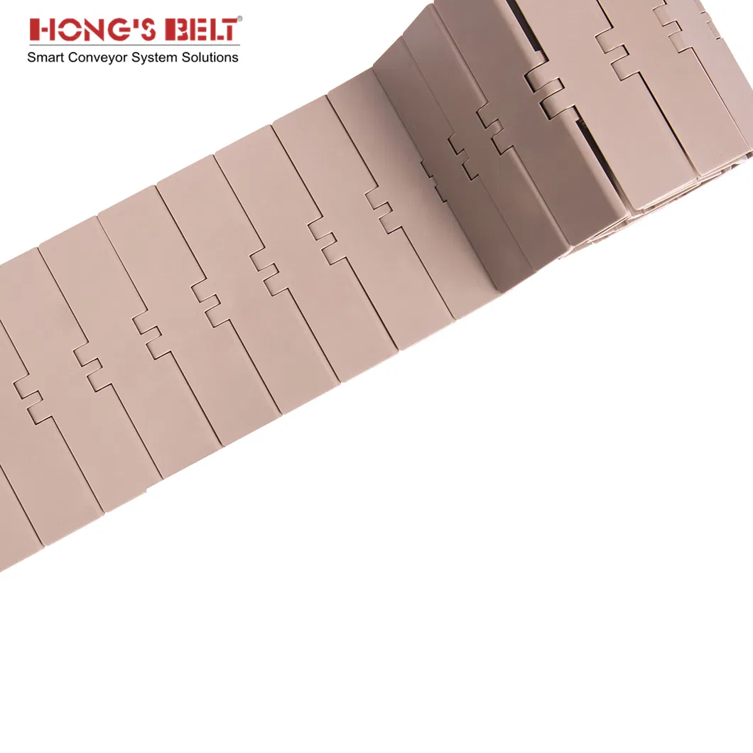 Hongsbelt 820-K600 Plastic Chain Conveyor Belt Slat Top Side Flexing