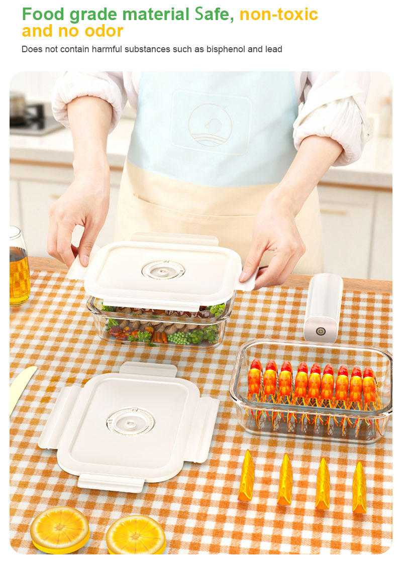 Reshness-Tracking Vacuum Sealed Container Date Dial Oven-to-Fridge Glass Storage Airtight BPA Free Kitchen Food Storage