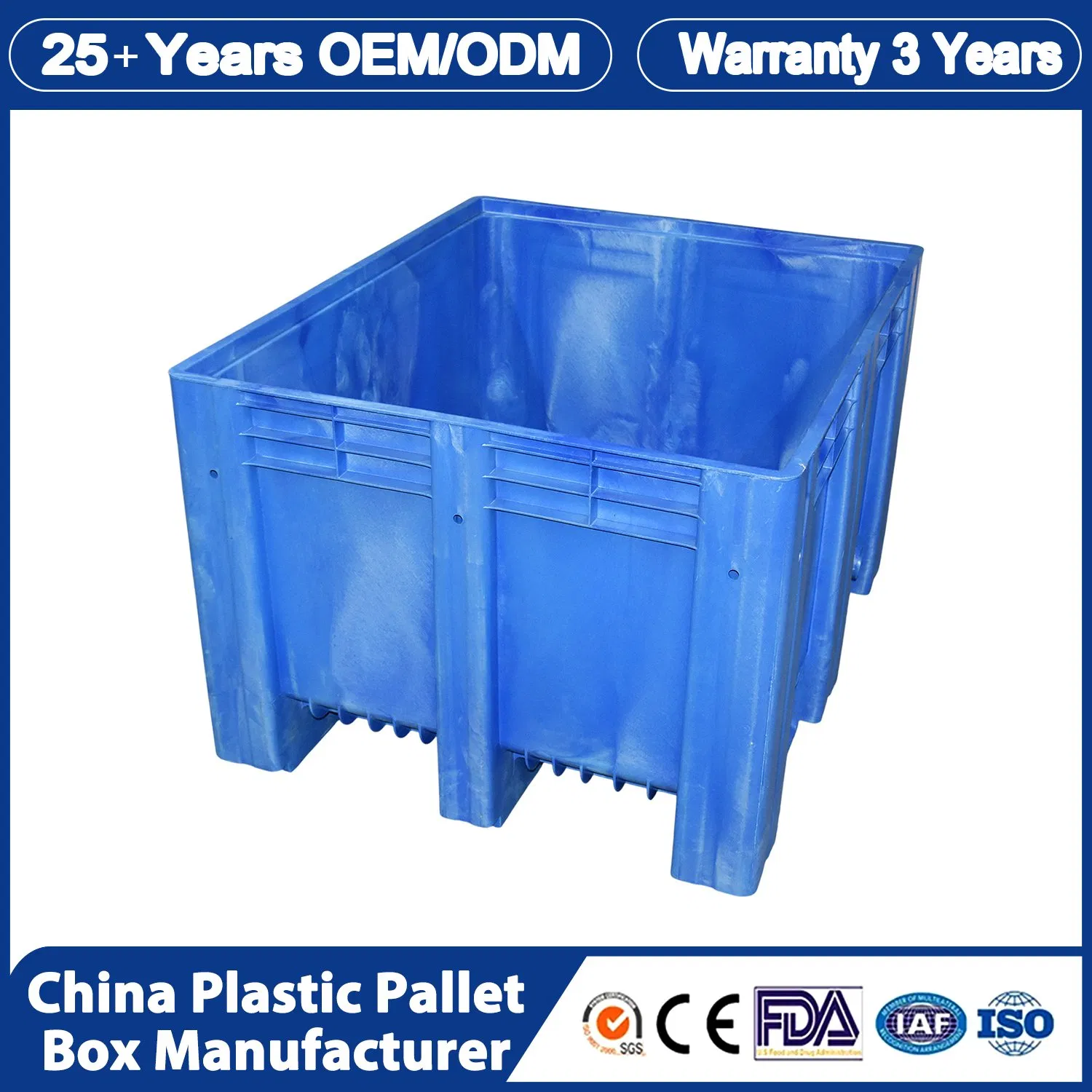 Automated Plastic Pallet Container for Fruit Picking and Handling with Seamless Integration and RFID Tracking Technology Smart Farming Solution